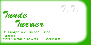 tunde turmer business card